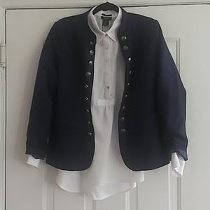 Long Sleeve Button Blazer Coat
